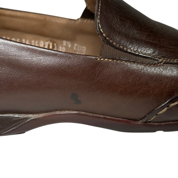 Mephisto Size 10 Cool Air Dark Brown Leather Slip On Loafers Driver - Picture 13 of 15